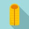 Outdoor sleeping bag icon, flat style