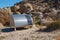 Outdoor sleeping pod in the Mojave Desert of Joshua Tree, California