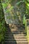 Outdoor stairs made from bricks with algae during Spanish era