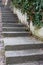 Outdoor stairs in perspective. Staircase background. Concrete stairway at town street. Stairs in park.