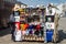 Outdoor stands selling souvenirs in Venice.