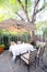 Outdoor table setting