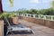 Outdoor Terrace with Wooden Deck and Sun Loungers