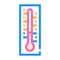 Outdoor thermometer color icon vector illustration color