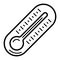 Outdoor thermometer icon, outline style