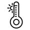 Outdoor thermometer icon, outline style