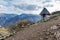 Outdoor toilet with view in Lukomir, remote village in Bosnia