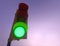 Outdoor Vertical Traffic Light Green Color