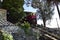 Outdoor view of Funicular railway, named Ascensor El Peral, leading up a hill in Valparaiso. VALPARAISO, CHILE