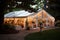 Outdoor wedding tent