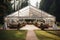 Outdoor wedding tent