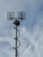 Outdoor wireless parabolic directional antennas on pole