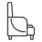 Outdoor yard armchair icon outline vector. Activity view