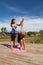 Outdoor Yoga Class at a Farm