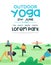 Outdoor yoga flyer template for diverse people