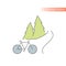 Outdoors biking line vector icon