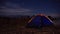 Outdoors camping grass highlands mountain in the night star