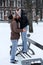 Outdoors Valentines Day Date Ideas for Couples. Winter love story. Cold season dating for couples. Young couple in love