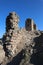 Outer byzantium wall ruins of the ancient city Pergamon in Turkey