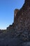 Outer byzantium wall ruins of the ancient city Pergamon in Turkey