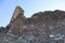 Outer byzantium wall ruins of the ancient city Pergamon in Turkey