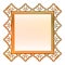 Outer decorated metallic bronze square frame