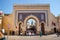 The outer side of the horseshoe arches gate Bab Boujloud.