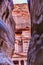 Outer Siq Rose Red Treasury Afternoon Entrance Petra Jordan