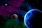 Outer space digital illustration background