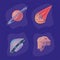 outer space four icons