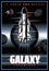 Outer space and galaxy exploration retro poster