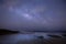 Outer space milky way and cosmos shot from Hawaiian islands