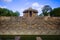 Outer view of the Sun Temple on the bank of the river Pushpavati. Built in 1026 - 27 AD, Modhera village of Mehsana district, Guj