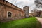 The Outer Wall of Castello Sforzesco (Sforza Castle) in Milan