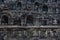 Outer wall detail of Borobudur temple, Java, Indonesia