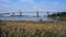 Outerbridge Crossing across Arthur Kill strait, looking northwest towards New Jersey from Staten Island, NY