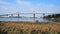 Outerbridge Crossing across Arthur Kill strait, looking northwest towards New Jersey from Staten Island, NY