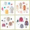 Outerwear Mens and Womens Set of Clothes Accessory