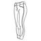 Outfit rider pants for jockey illustration in line style coloring book