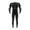 Outfitting for cyclists. Full body protection against falls.Cyclist outfit single icon in black style vector symbol