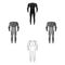 Outfitting for cyclists. Full body protection against falls.Cyclist outfit single icon in cartoon,black style vector