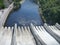 Outflow from slapy dam in czech republic