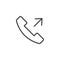 Outgoing call outline icon