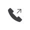 Outgoing call vector icon