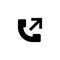 Outgoing calls icon. Mobile contact sign