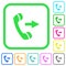 Outgoing phone call vivid colored flat icons