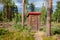 Outhouse in a forest in Norway