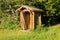 An outhouse in the wilderness