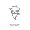 Outlaw linear icon. Modern outline Outlaw logo concept on white