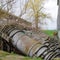 Outlet pipes of a water pumping station